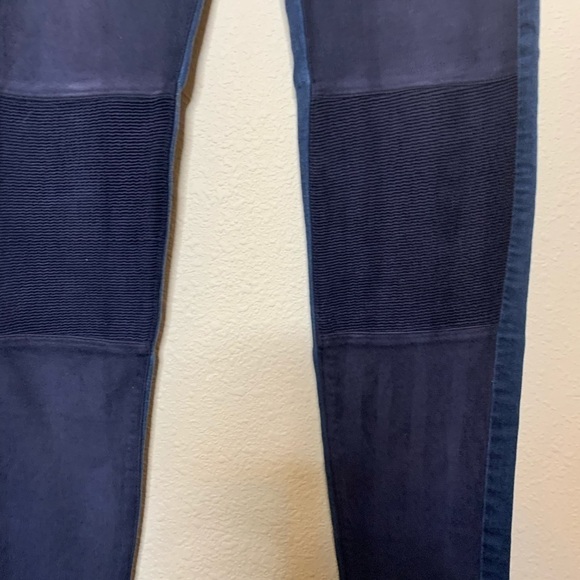 Zara Trafaluc Suede Moto Denim Skinny Jeans - Picture 4 of 4